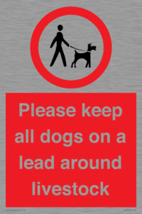 Please keep all dogs on a lead around livestock